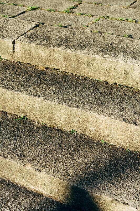 Concrete steps require repair and upkeep